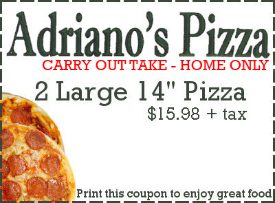 2 Large Pizza — Johnson City, NY — Adriano's Pizza
